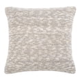 thumbnail image 3 of SAFAVIEH Ralen Knit 20" x 20" Distressed Solid Plush Pillow, Light Grey/Natural, 3 of 3