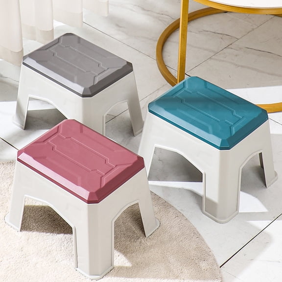 Viflosae Footrest Desk Foot Rest Shoe Changing Stool At The Doorstep Daily Low Stool for Home Use Children's Small Stool Plastic Toilet Footstool Stool With Backrest Small Chair