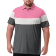 thumbnail image 3 of Trgacdwlo XL-8XL Color Block Mens Polo Shirts Big and Tall Short Sleeve Mens Athletic Shirts Lightweight Golf Polo Shirt for Men, 3 of 8