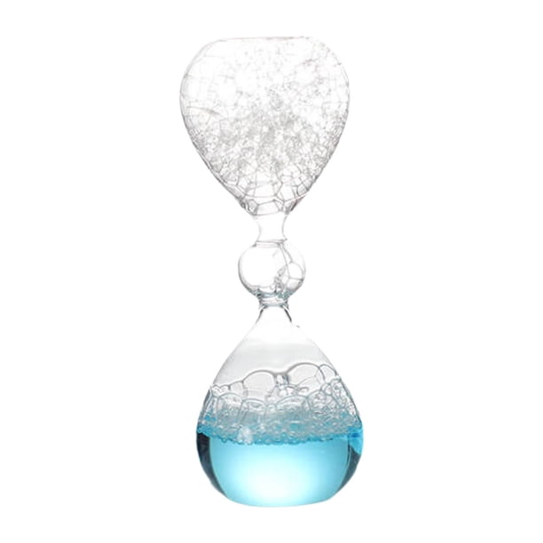 Temporizador de reloj de arena con burbujas que cantan, temporizador de movimiento de líquido de vidrio, decoración de escritorio novedosa para restau