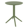 thumbnail image 3 of Compamia Lucy Round Bistro Set 3 Piece with 24 inch Table Top Olive Green, 3 of 4