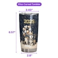 thumbnail image 5 of Happy New Year Siberian Husky Welcome 2025 Balloon Firework Party 20oz Stainless Steel Tumbler Insulated Cup with Lid Husky Dog Lover Gifts - 01014, 5 of 5