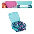 thumbnail image 4 of Teal Navy Party Polka Dot Water Resistant Zipper Closure Insulated Soft Cooler Lunch Bag, 4 of 6