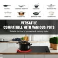 thumbnail image 4 of KFFKFF Electric Range, 30" with 4 Elements, Inset 7200W Ceramic Cooktop, Glass Surface, Dial Adjustments, 11 Temperature Settings, 220-240V, Direct Wiring Required, 4 of 9