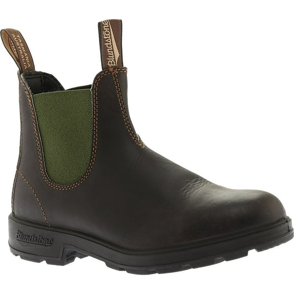 Blundstone Original 500 Series Chelsea Boot Stout Brown/Olive Gore 4 M