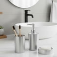 thumbnail image 6 of Evideco French Home Goods Noumea Silver Tumbler Only Rustic Shabby Chic ABS Plastic Bathroom Tumblers, 6 of 6