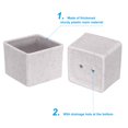 thumbnail image 4 of Unique Bargains 2.5' Square Plastic Succulent Planter with Drainage Flowerpot Container, Beige 3 Pack, 4 of 5