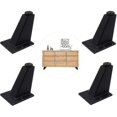 thumbnail image 1 of Patas ajustables negras para muebles de 4 piezas, patas para muebles de aleación de aluminio, patas triangulares ajustables para cocina, para gabinete, sofá, mesa de centro, cabina de TV, 1 of 5