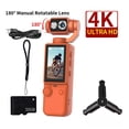 thumbnail image 2 of 4K HD 180° Rotatable Handheld Camera Mini Video & Audio Pocket Camera Ideal for Outdoor, Bike, Travel, 32GB Included, 2 of 10