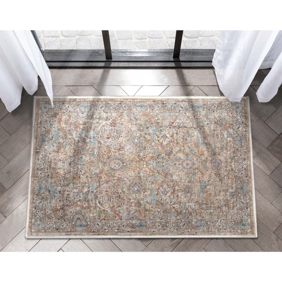 Well Woven Asha Emilia Vintage Oriental Blue Flat-Weave 2' x 3' Area Rug