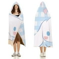 thumbnail image 2 of Cinnamoroll Hooded Blanket Poncho, Wearable Hooded Blanket Cozy Soft Warm Plush Fleece Blanket for Adult Women Men, 2 of 7