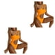 thumbnail image 2 of Jumpingount Bikinis de poliéster para mujer, transpirables, sin cables, elegantes, de Color sólido, para fiesta en la piscina, accesorios de Naranja amarillo L 2Conjunto, 2 of 6