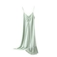 thumbnail image 2 of ylioge Summer Nightgowns for Women Spaghetti Strap Midi Pajama Dresses Ladies Lightweight Solid V Neck Soft-Modal Loungewear Sleepshirts, 2 of 7