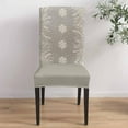 thumbnail image 5 of Chair Covers for Dining Room Set of 6,Merry Christmas Snowflake Texture Stretch Seat Protector Removable Washable Chairs Slipcovers for Kitchen Banquet Wedding Hotel,White Leaves Pine Cone on Red, 5 of 6