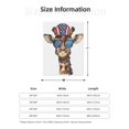 thumbnail image 5 of Gaeub American Giraffe Style Print Flannel Throw Blanket, Home Fleece Throw Blanket for Couch or Bed,Decorative Blankets,Lightweight Fuzzy Flannel Blanket-80"x60", 5 of 6