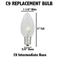 thumbnail image 3 of Novelty Lights 500 Case C9 Ceramic Outdoor Christmas Replacement Bulbs, Red, E17/C9 Intermediate Base, 7 Watt, 3 of 6