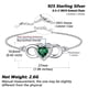 thumbnail image 5 of Silvora mujer corazón infinito pulsera sintética esmeralda piedra natal pulsera de plata esterlina regalo de cumpleaños para madre e hija - mayo, 5 of 8