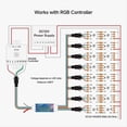 thumbnail image 3 of Controlador Repetidor de Amplificador de Señal LED, Amplificador TTL de 1 A 8 Canales, Compatible con Tiras LED Direccionables para WS2812B y WS2811B., 3 of 5
