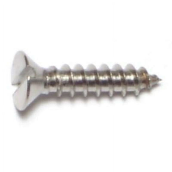 #8 x 3/4" 18-8 Stainless Slotted Flat Sheet Metal Screws SMSFSS-172 (24 pcs.)