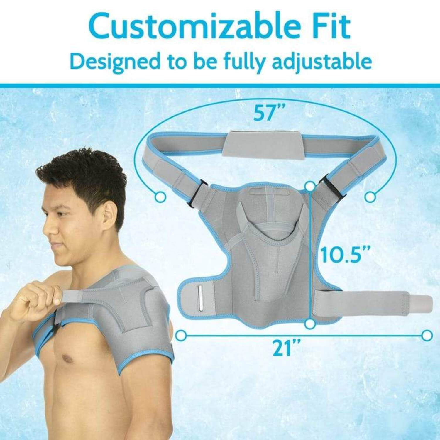 Arctic Flex Shoulder Ice Pack Brace – Reusable Cold & Hot Gel Wrap for Shoulder Pain, Tendonitis, Rotator Cuff Relief, and Joint Support (Left or Right)