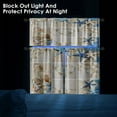 thumbnail image 2 of Summer Beach Kitchen Window Curtains Valance and Tier Set 36 Inch, Sea Shell Starfish Rod Pocket Short Tier Curtain for Bathroom, Tropical Small Cafe Drapes for Kitchen Decor, 2 of 5