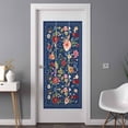 thumbnail image 3 of Non-Adhesive Static Cling Window Tint, Navy Blue Floral Window Privacy Film Frosted, Spring Farmhouse Botanical Flowers Vintage Insulated Windows Frosted Films for Living room, 35.4 x 78.7 Inches, 3 of 9