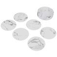 thumbnail image 4 of 6 Pcs Coasters Marble Pu Leather Round Heat Insulation Table Placemat Drink Coasters Cup Mats For Home Table Kitchen Decor, 4 of 4