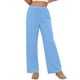 thumbnail image 3 of Amzcrzy Pantalones Mujer A Rayas Informales Cintura Alta Cordón Elástico Tipo Bóxer Cómodos Holgados Anchos Con Bolsillos Tallas S-2XL Azul, 3 of 8
