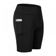 thumbnail image 1 of Pantalones cortos de yoga para mujer, de cintura alta, con control de abdomen y bolsillos., 1 of 7