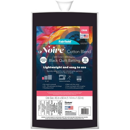 Noire Cotton Blend Quilt Batting by Fairfield ™, 90" X 108"