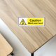 thumbnail image 4 of Houderco 2Ud Etiqueta De Precaución Para Restaurante En Papel Duradero Color Amarillo, 4 of 8