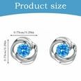 thumbnail image 3 of BNNG Crystal Stud Earrings For Women Ladies' Glamorous Rhinestone Ear Hoops Rose Love Pato Stone Earrings S925 Silver Needle Allergy Prevention Small Sea Heart Earrings Women'S Skeleton Ear Vines, 3 of 9