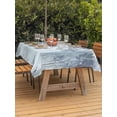 thumbnail image 4 of 60x102 Inch Outdoor Tablecloth with Umbrella Hole Zipper Rectangle Ombre Forest Grey Rectangular Tablecloths Outside Waterproof Mountain Watercolor Branches Patio Table Cloth Cover for Picnic Party, 4 of 8