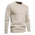 thumbnail image 5 of AherBiu Chandails pour Hommes Col Rond Manches Longues Tricot Automne Décontracté Thermique en Coton, 5 of 5