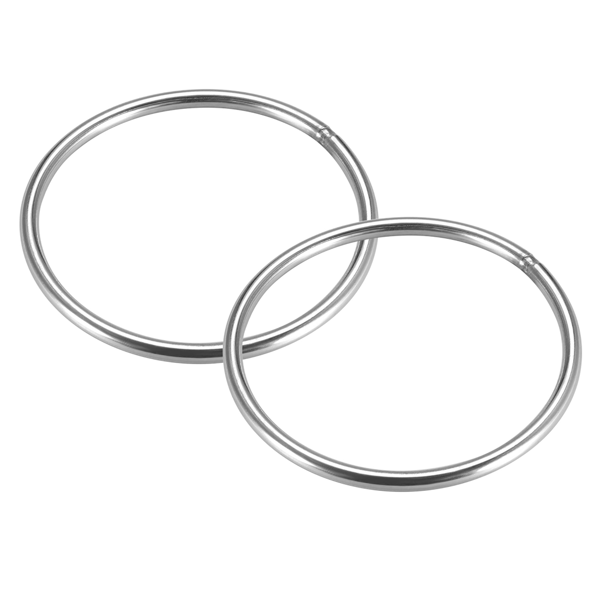 Welded O Ring, 100 x 5mm Strapping Round Rings Stainless Steel 2pcs ...