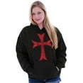 thumbnail image 4 of Medieval Knight Templar Christian Hoodie Sweatshirt Women Men Brisco Brands S, 4 of 6