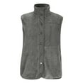 thumbnail image 5 of ZQUUVOU Women's Thermal Plush Vest Sleeveless Jacket with Snap and Pockets Layering Piece for Winter Outerwear Gray, 5 of 7