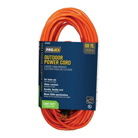 Indoor & Outdoor 50 ft. Orange Extension Cord