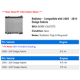 thumbnail image 2 of Radiator - Compatible with 2005 - 2010 Dodge Dakota 2006 2007 2008 2009, 2 of 2