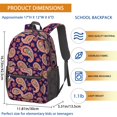 thumbnail image 1 of Paisley and Floral Blue Pattern 17" Waterproof Oxford School Backpacks for Teens, S-Shape Padded Straps, for School, Travel, Hiking, Camping, 1 of 1