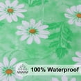 thumbnail image 3 of Round Fitted Tablecloth with Elastic Edge, 100% Waterproof Oil Proof Plastic Table Cover, Vinyl Flannel Backed Tablecloth Fits 36"-44" Round Tables for Dinner, Outdoor, Picnic, Green Daisy, 3 of 6