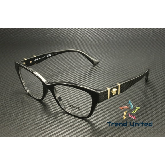 VERSACE VE3344 GB1 Black Demo Lens 52 mm Women's Eyeglasses