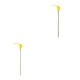 thumbnail image 2 of kurtrusly Wedding Decor With Simulated Calla - Choose Variety Of Colors And Styles With High 3D And Simulation Durable PU Pure Yellow 2PCS, 2 of 6