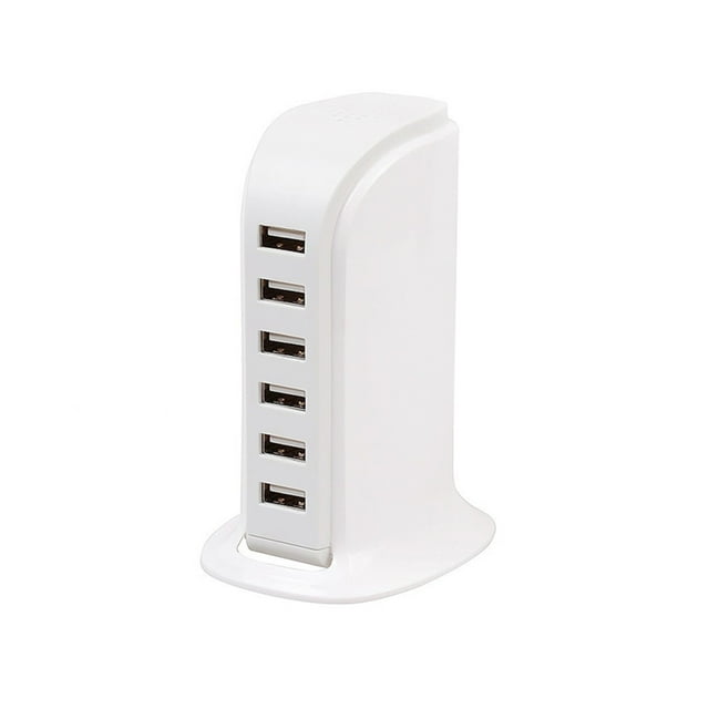 30W 6 Port USB Charger DC 5V 6A Universal Power Adapter Socket Smart Phone Desktop Charger For Phone ,Multi-Device Charger
