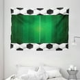 thumbnail image 1 of Soccer Tapestry, Football Field with Hexagonal Ball Pattern Frame Sports Activity League Match, Wall Hanging for Bedroom Living Room Dorm Decor, 80W X 60L Inches, Black White Green, by Ambesonne, 1 of 2