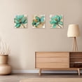 thumbnail image 2 of ZHONGYUTONG 3 Piece Flower Canvas Wall Art Butterfly and Lotus Pictures Wall Decor Floral Painting for Living Room Decor Framed (24.00" x 24.00" x 3PCS), 2 of 5