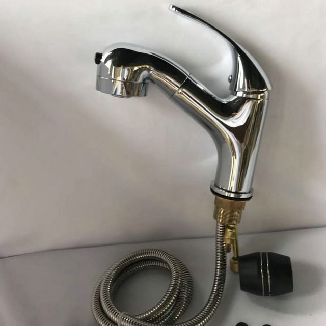 Robinet de Cuisine Extensible à 180 °, Haute Pression avec jet d'Eau Réglable en 2 Modes, Robinet d'Évier Chromé, Mélangeur à Levier Unique