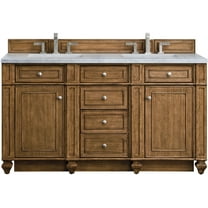 James Martin Vanities 157-V60d-3Ejp Bristol 60" Free Standing Double Basin Hardwood Vanity