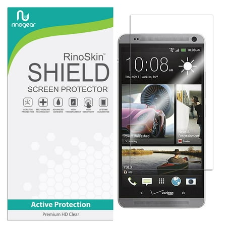 HTC One Max Screen Protector RinoGear Flexible HD Crystal Clear Anti-Bubble Unlimited Replacement