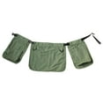 thumbnail image 4 of Riñonera ligera con hebilla ajustable y múltiples bolsillos para hombre y mujer. Verde, 4 of 7
